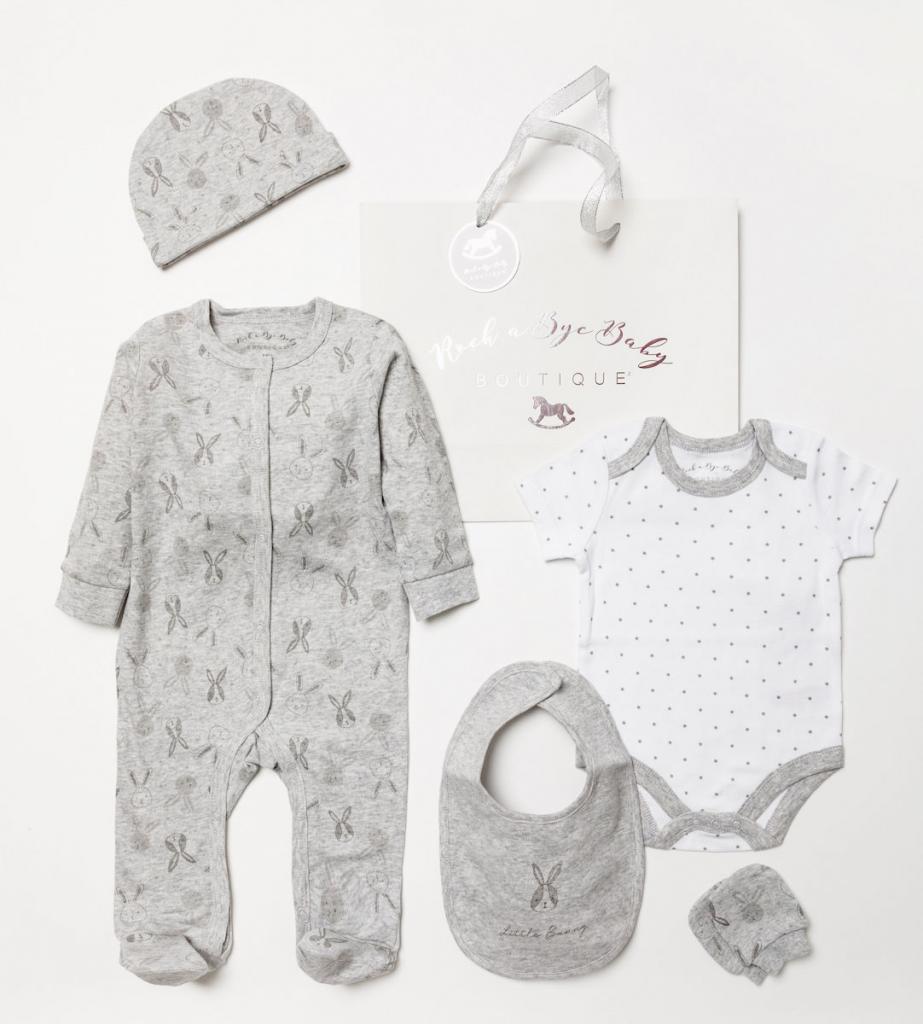 Rock A Bye Baby 5 Piece 'Bunny' Gift Set & Bag
