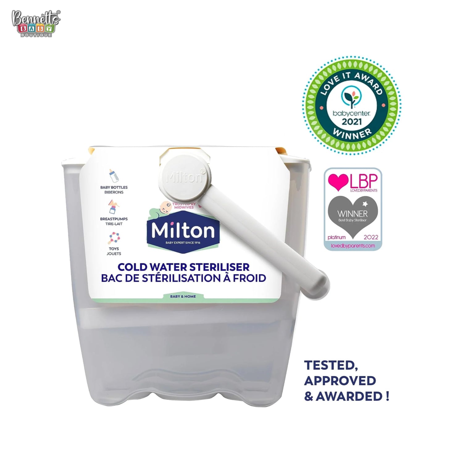 Asda Milton Travel Steriliser Cold Water Steriliser Milton Dummy