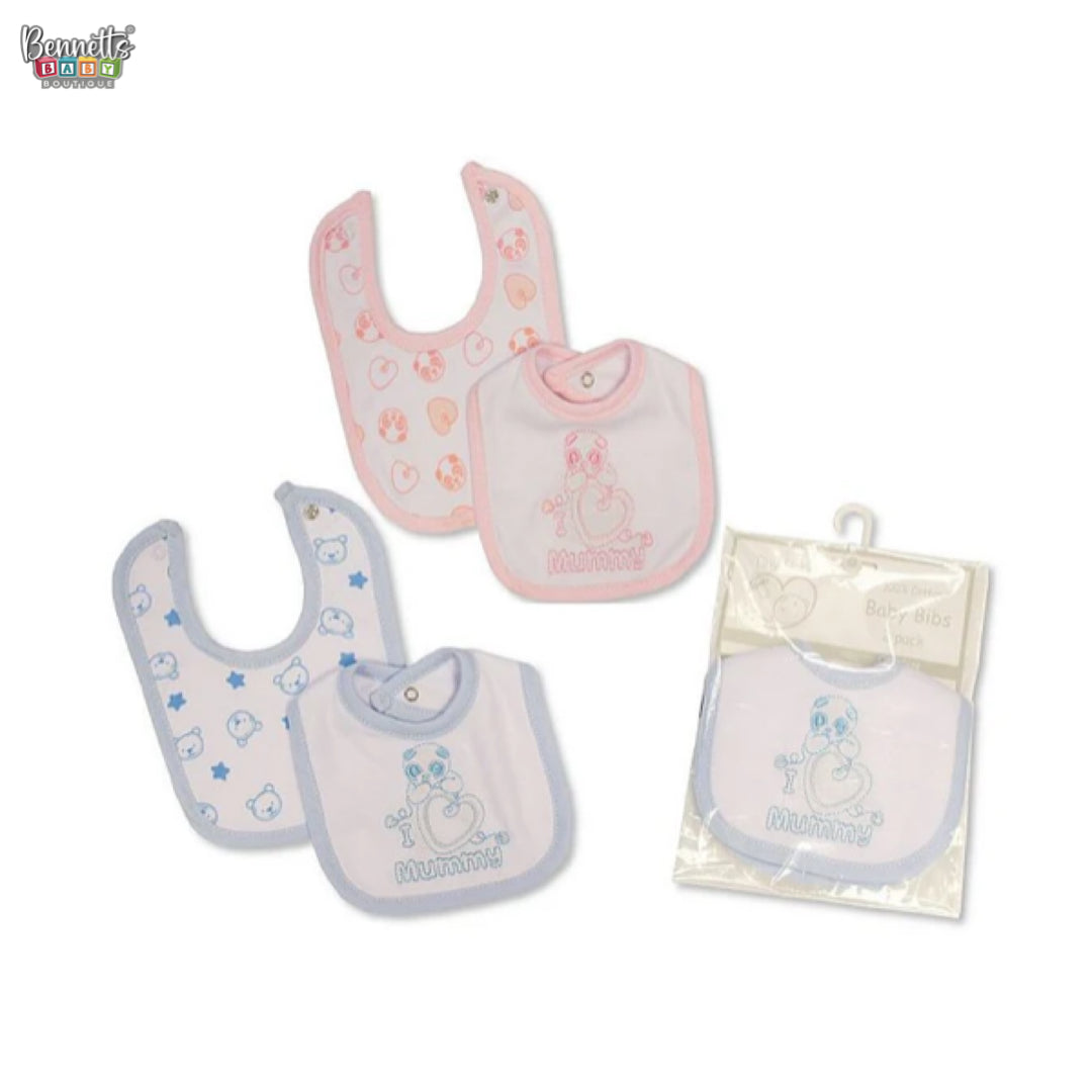 Tiny Baby Premature Baby Bibs 2-Pack - I Love Mummy