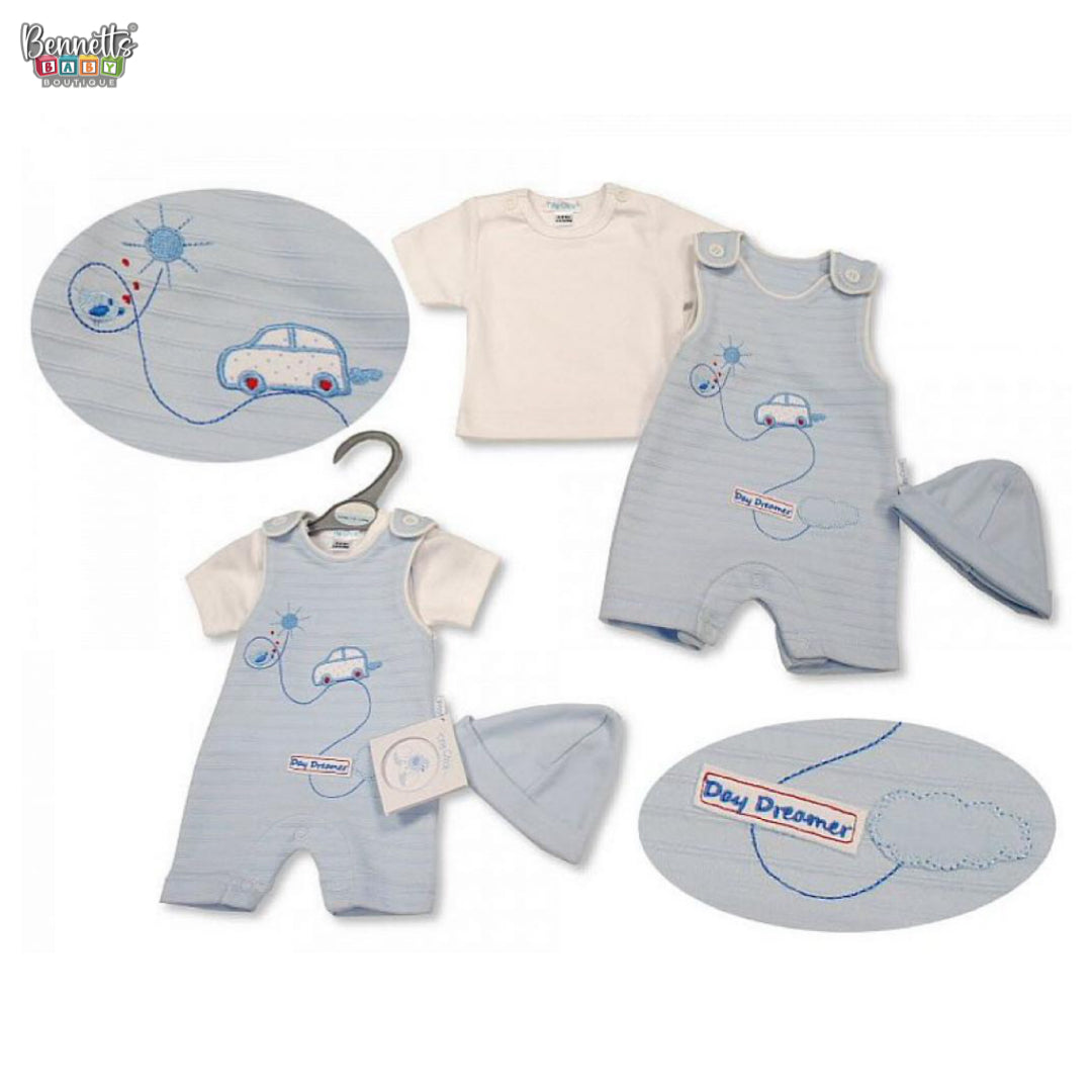 Tiny Chick"Cars" Dungaree Set