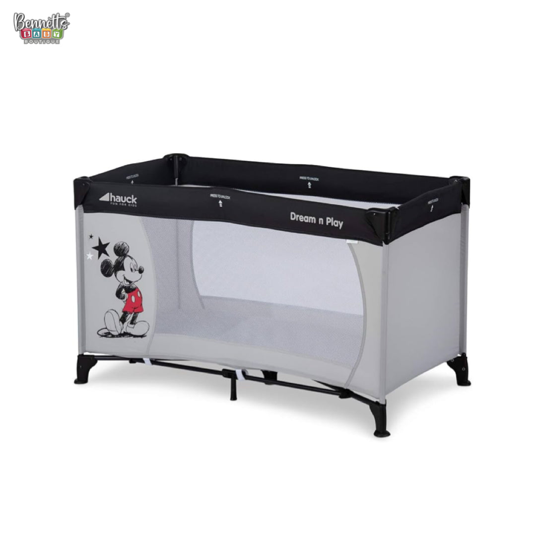 Hauck Dream N Play Travel Cot, Mickey Mouse Stars