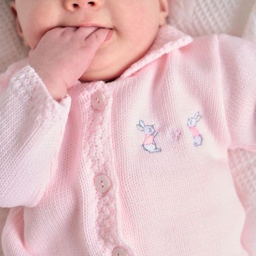 Pink Collared Bunny Cardigan