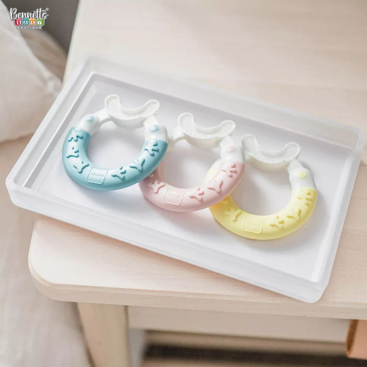 MAM Bite and Brush Teether - Yellow