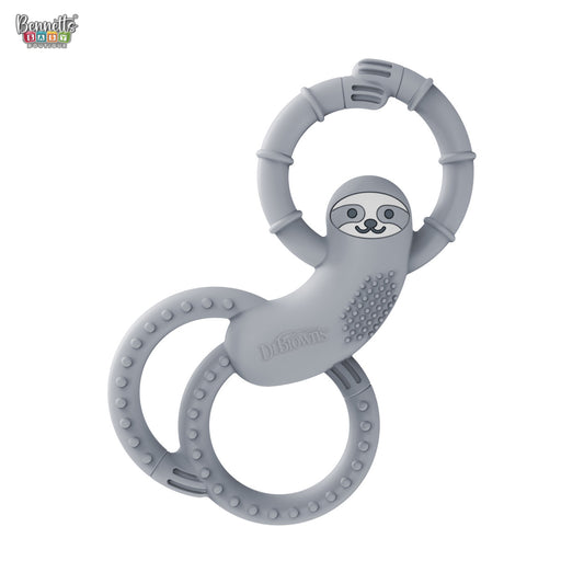 Dr. Brown's Flexees Silicone Teether Sloth - Grey